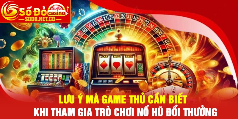 Lưu ý mà game thủ cần biết khi tham gia trò chơi nổ hũ đổi thưởng
