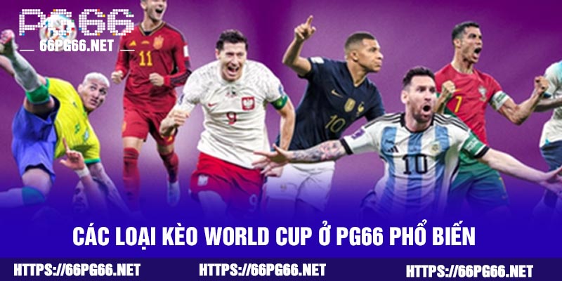 Các loại kèo World Cup ở PG66 phổ biến